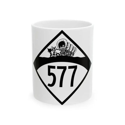 N-577 1950 (Nebraska) (Road Sign) White Coffee Mug 11oz - Go Mug Yourself