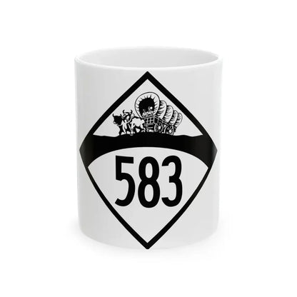 N-583 1950 (Nebraska) (Road Sign) White Coffee Mug 11oz - Go Mug Yourself