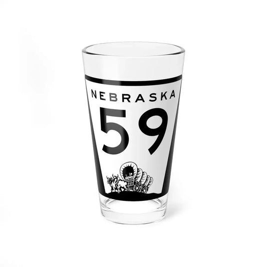 N-59 (Nebraska) (Road Sign) Pint Glss 16oz 16oz - Go Mug Yourself