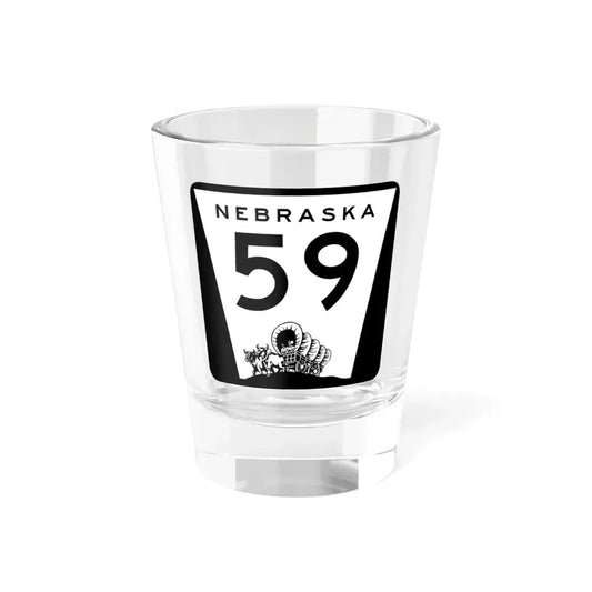 N-59 (Nebraska) (Road Sign) Shot Glass 1.5oz 1.5oz - Go Mug Yourself