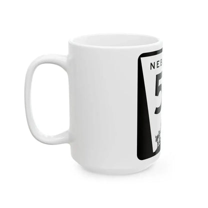 N-59 (Nebraska) (Road Sign) White Coffee Mug - Go Mug Yourself