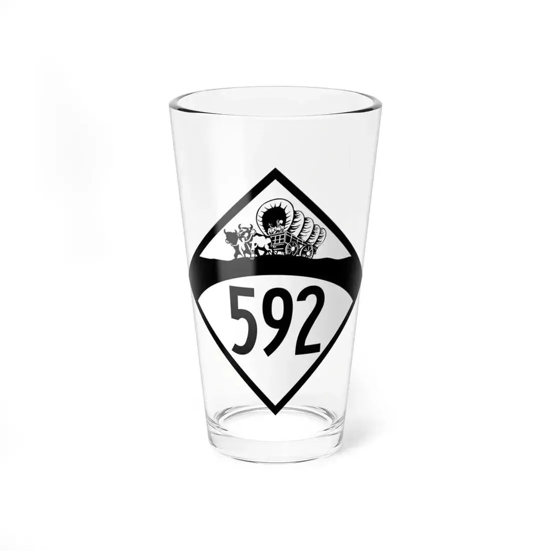 N-592 1950 (Nebraska) (Road Sign) Pint Glass 16oz 16oz - Go Mug Yourself