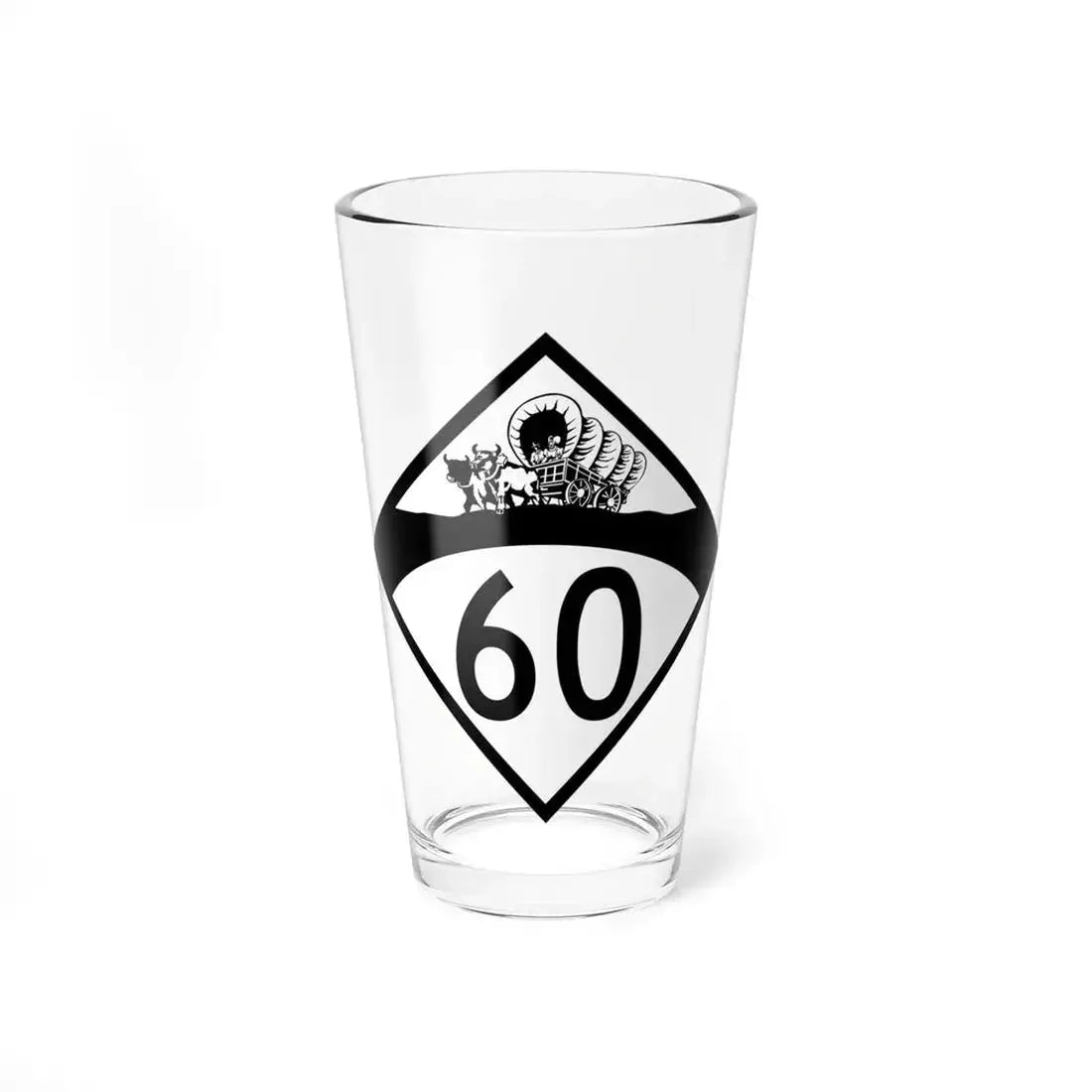 N-60 1950 (Nebraska) (Road Sign) Pint Glass 16oz 16oz - Go Mug Yourself