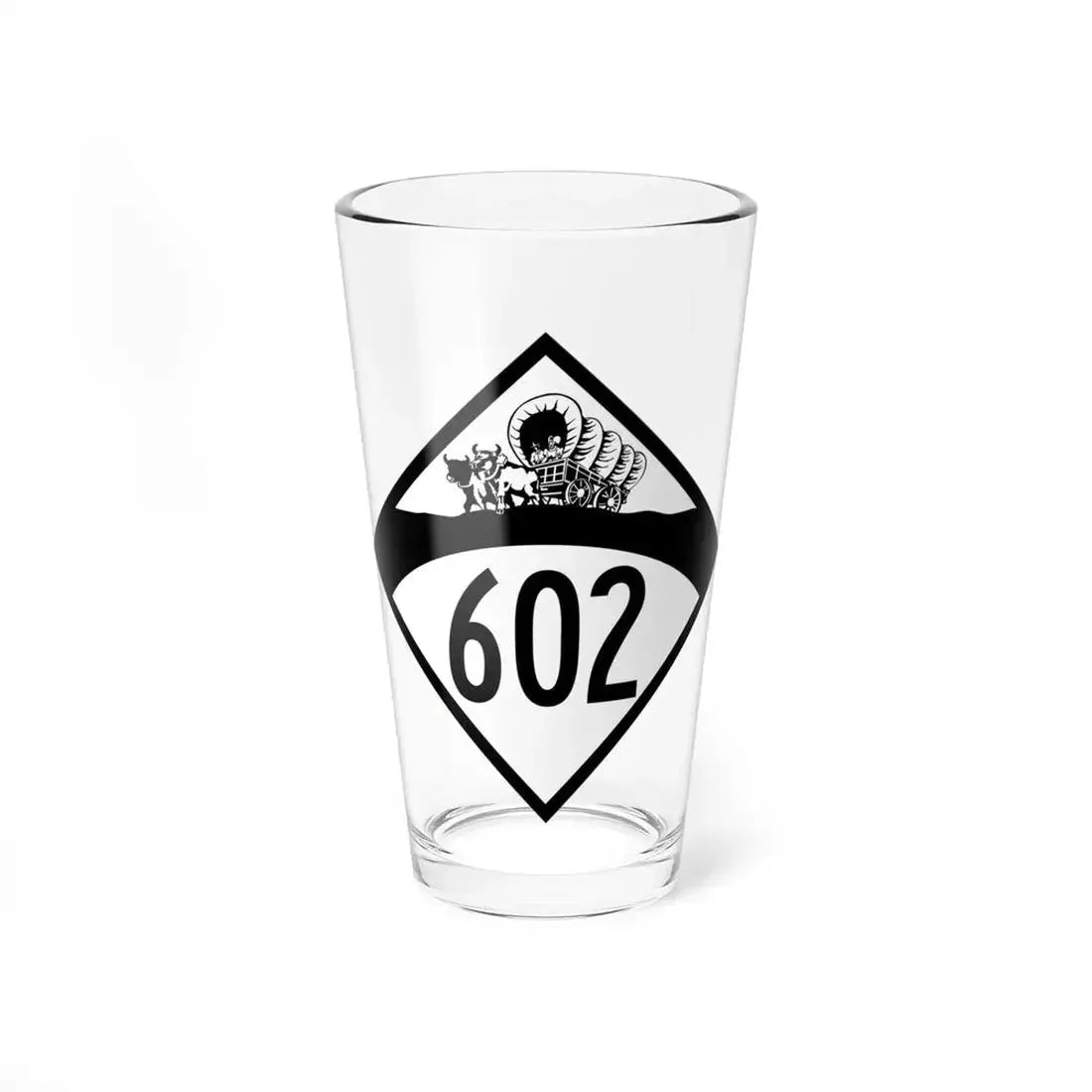 N-602 1950 (Nebraska) (Road Sign) Pint Glass 16oz 16oz - Go Mug Yourself