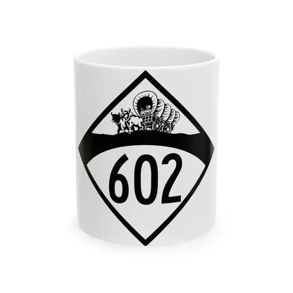N-602 1950 (Nebraska) (Road Sign) White Coffee Mug 11oz - Go Mug Yourself