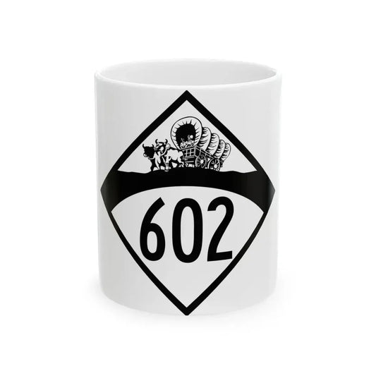 N-602 1950 (Nebraska) (Road Sign) White Coffee Mug 11oz - Go Mug Yourself