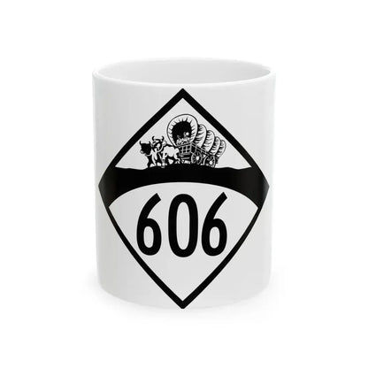 N-606 1950 (Nebraska) (Road Sign) White Coffee Mug 11oz - Go Mug Yourself
