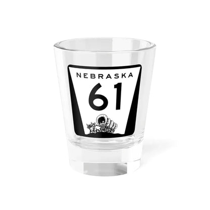 N-61 (Nebraska) (Road Sign) Shot Glass 1.5oz 1.5oz - Go Mug Yourself