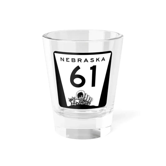 N-61 (Nebraska) (Road Sign) Shot Glass 1.5oz 1.5oz - Go Mug Yourself