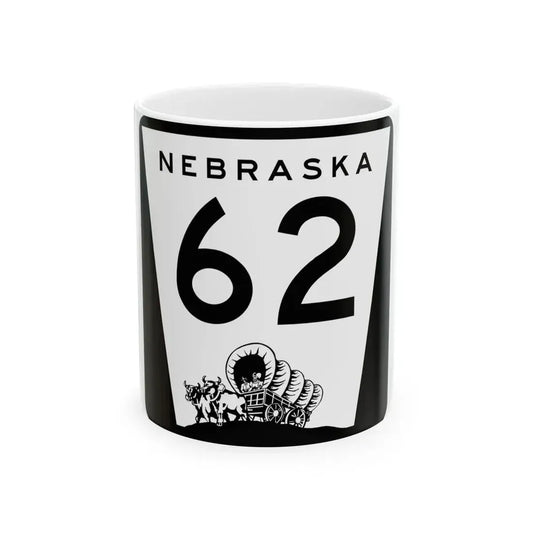 N-62 (Nebraska) (Road Sign) White Coffee Mug 11oz - Go Mug Yourself
