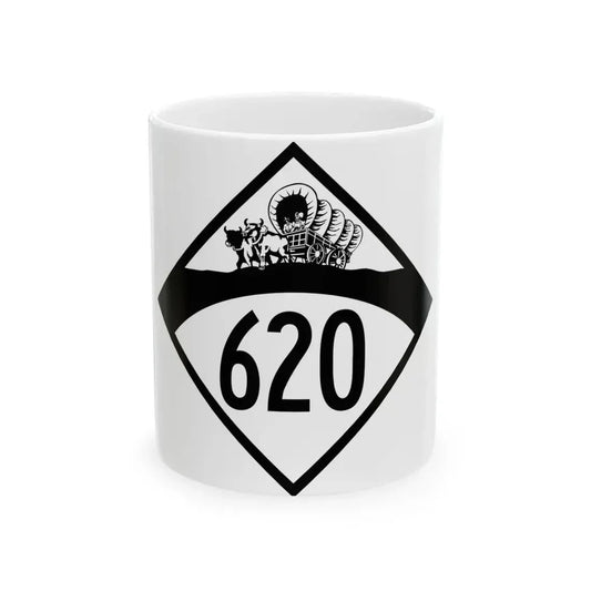 N-620 1950 (Nebraska) (Road Sign) White Coffee Mug 11oz - Go Mug Yourself