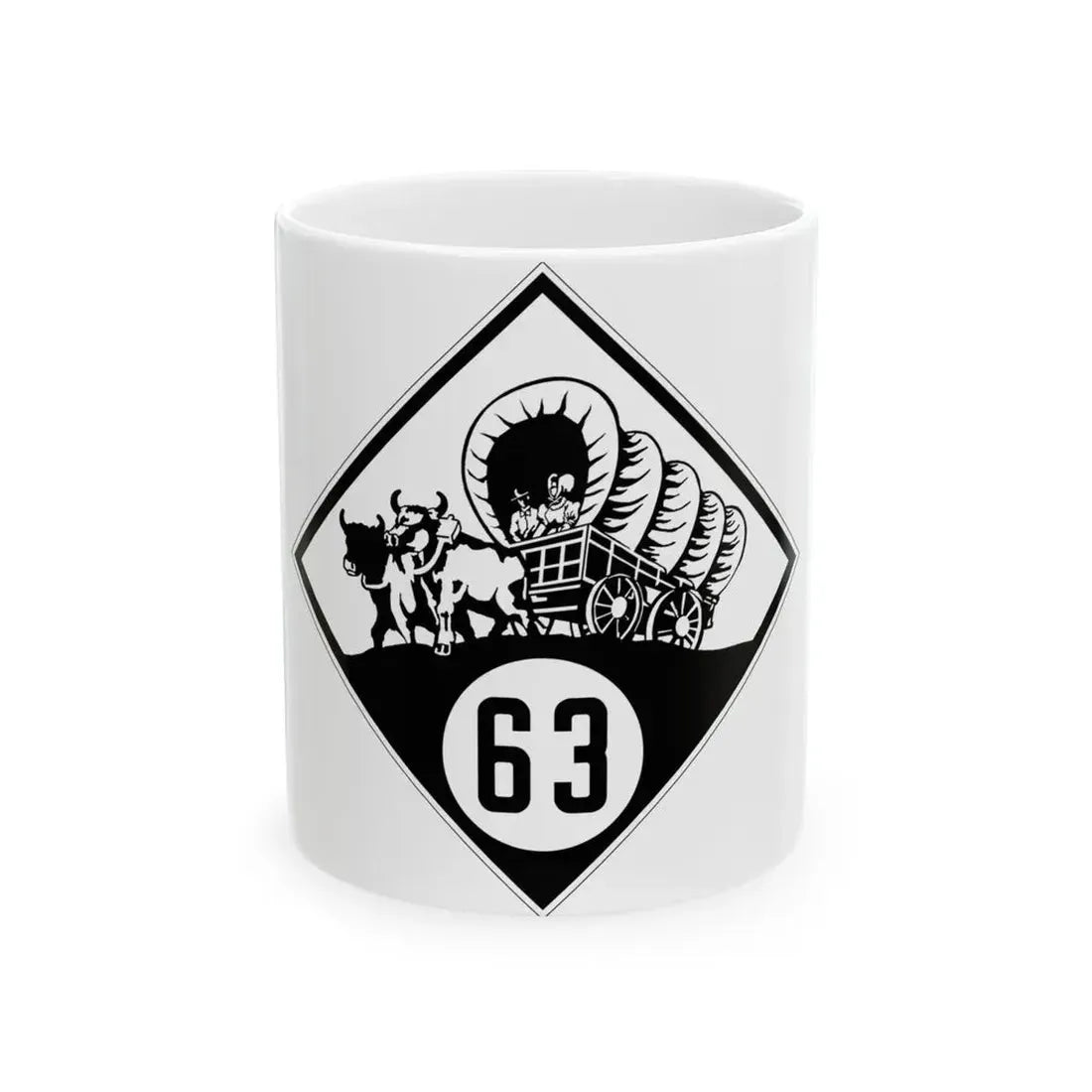 N-63 1926 (Nebraska) (Road Sign) White Coffee Mug 11oz - Go Mug Yourself