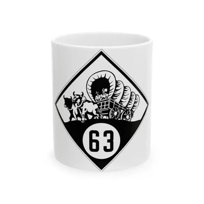 N-63 1926 (Nebraska) (Road Sign) White Coffee Mug 11oz - Go Mug Yourself