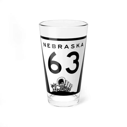 N-63 (Nebraska) (Road Sign) Pint Glass 16oz 16oz - Go Mug Yourself