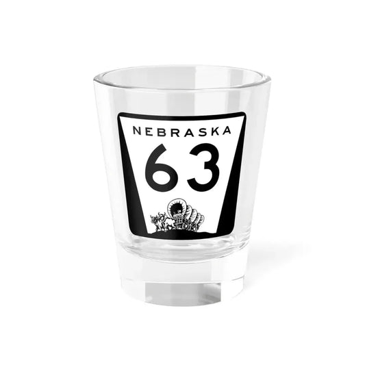 N-63 (Nebraska) (Road Sign) Shot Glass 1.5oz 1.5oz - Go Mug Yourself