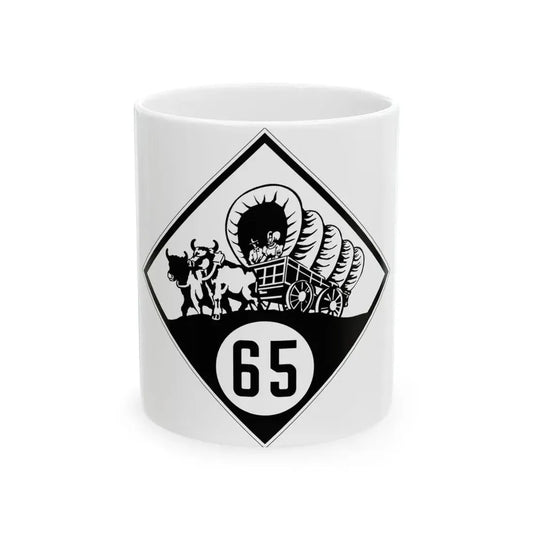 N-65 1926 (Nebraska) (Road Sign) White Coffee Mug 11oz - Go Mug Yourself