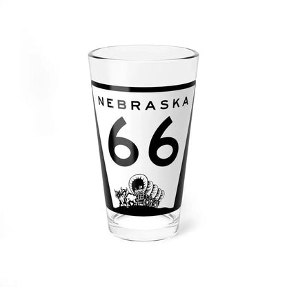 N-66 (Nebraska) (Road Sign) Pint Glass 16oz 16oz - Go Mug Yourself