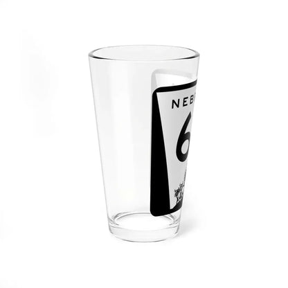 N-66 (Nebraska) (Road Sign) Pint Glss 16oz - Go Mug Yourself