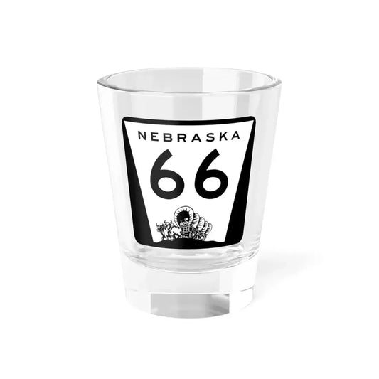 N-66 (Nebraska) (Road Sign) Shot Glass 1.5oz 1.5oz - Go Mug Yourself