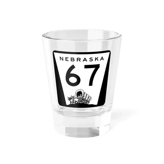 N-67 (Nebraska) (Road Sign) Shot Glass 1.5oz 1.5oz - Go Mug Yourself
