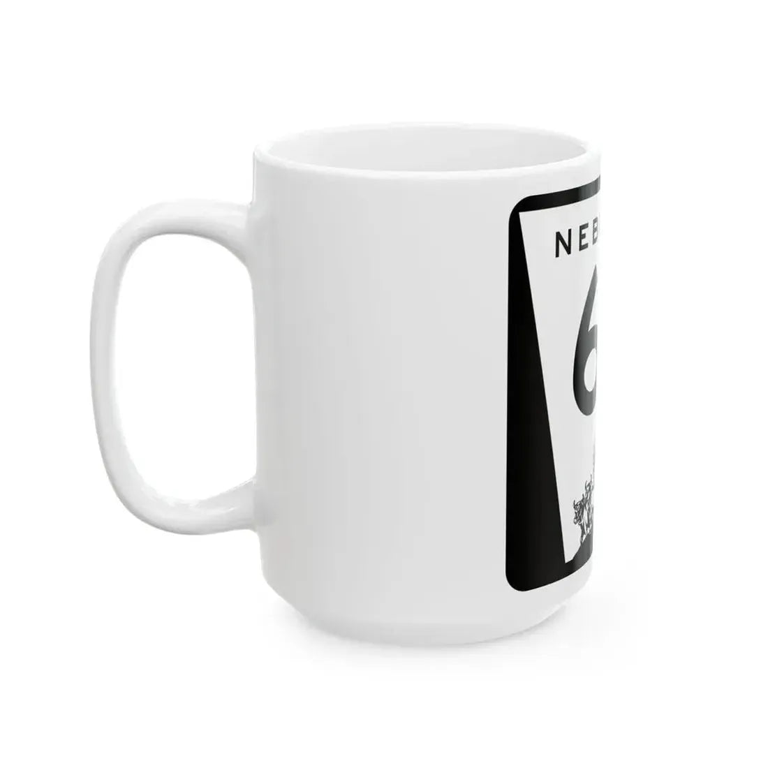 N-67 (Nebraska) (Road Sign) White Coffee Mug - Go Mug Yourself