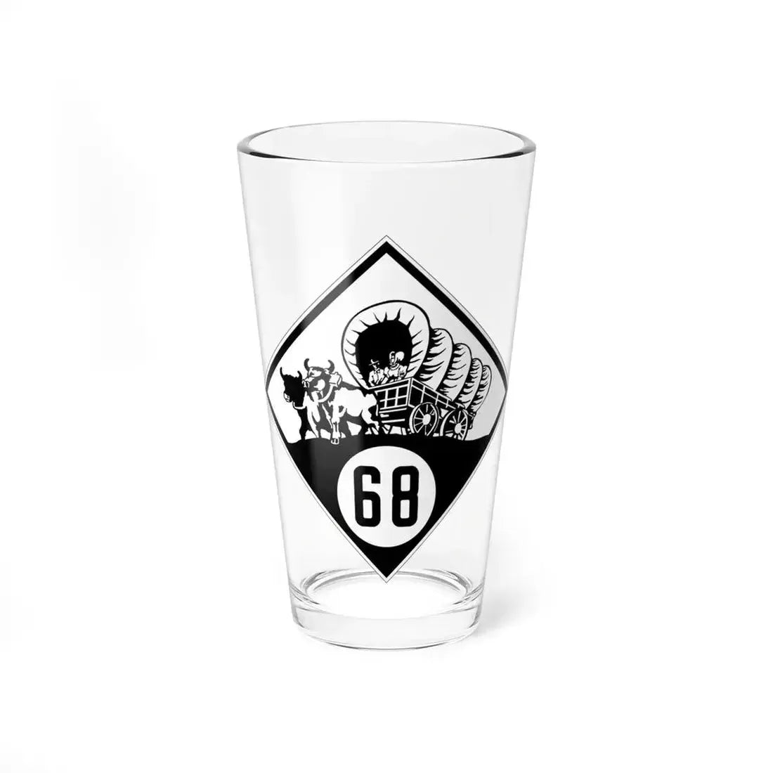 N-68 1926 (Nebraska) (Road Sign) Pint Glass 16oz 16oz - Go Mug Yourself