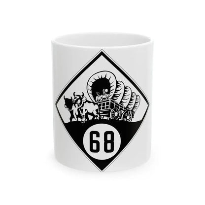 N-68 1926 (Nebraska) (Road Sign) White Coffee Mug 11oz - Go Mug Yourself