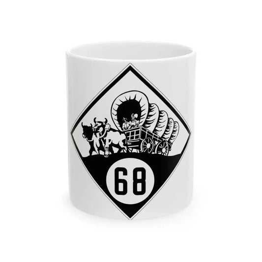 N-68 1926 (Nebraska) (Road Sign) White Coffee Mug 11oz - Go Mug Yourself
