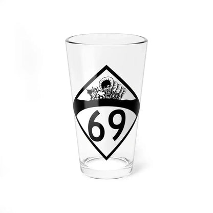 N-69 1950 (Nebraska) (Road Sign) Pint Glass 16oz 16oz - Go Mug Yourself