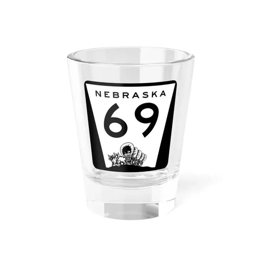 N-69 (Nebraska) (Road Sign) Shot Glass 1.5oz 1.5oz - Go Mug Yourself