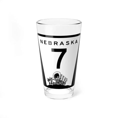 N-7 (Nebraska) (Road Sign) Pint Glass 16oz 16oz - Go Mug Yourself