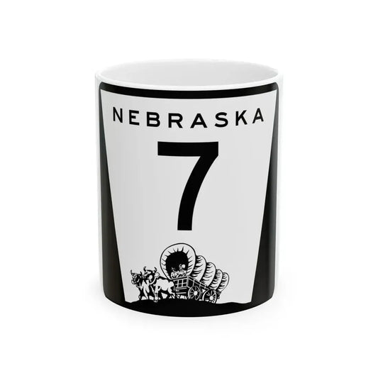 N-7 (Nebraska) (Road Sign) White Coffee Mug 11oz - Go Mug Yourself