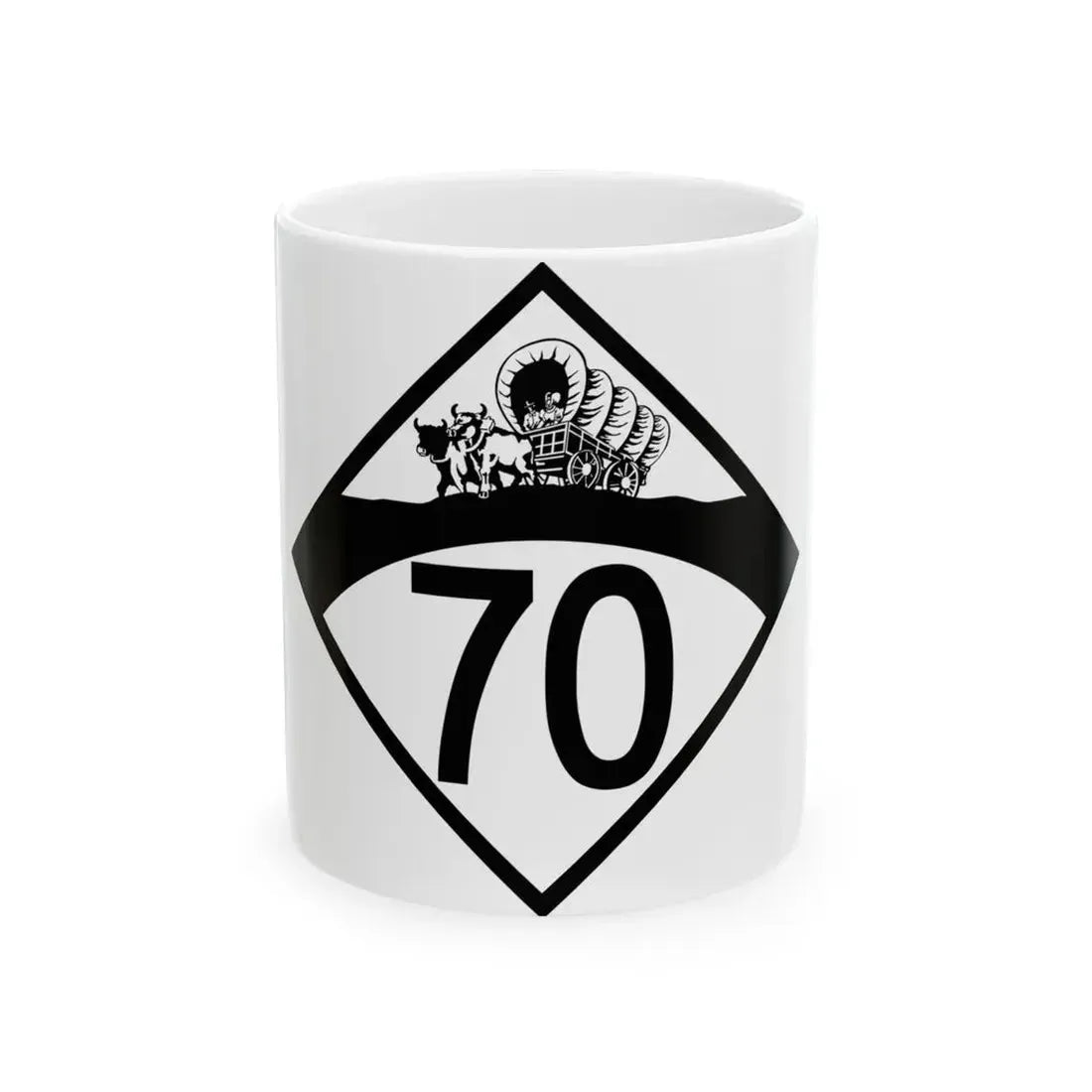 N-70 1950 (Nebraska) (Road Sign) White Coffee Mug 11oz - Go Mug Yourself