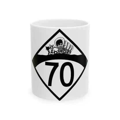 N-70 1950 (Nebraska) (Road Sign) White Coffee Mug 11oz - Go Mug Yourself