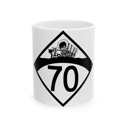 N-70 1950 (Nebraska) (Road Sign) White Coffee Mug 11oz - Go Mug Yourself