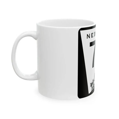 N-70 (Nebraska) (Road Sign) White Coffee Mug - Go Mug Yourself