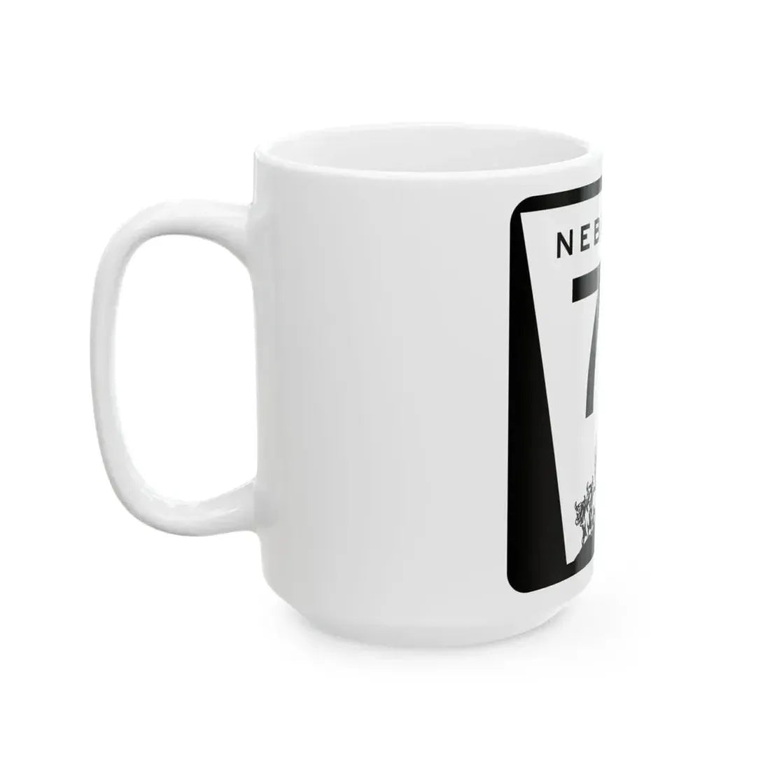 N-70 (Nebraska) (Road Sign) White Coffee Mug - Go Mug Yourself