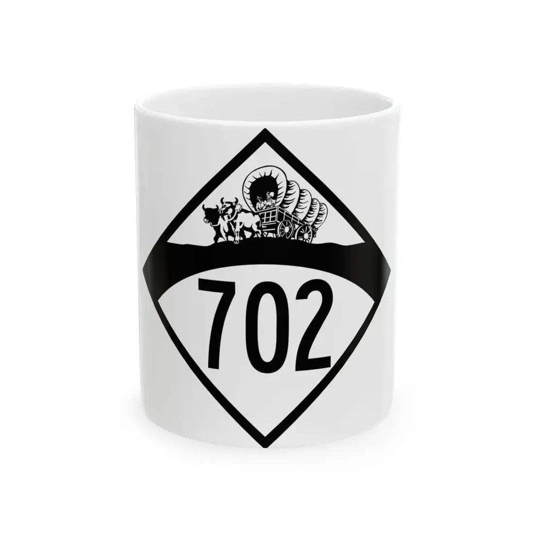 N-702 1950 (Nebraska) (Road Sign) White Coffee Mug 11oz - Go Mug Yourself