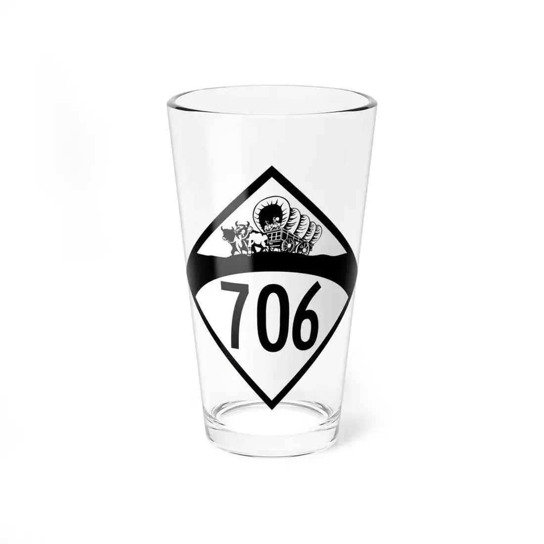 N-706 1950 (Nebraska) (Road Sign) Pint Glass 16oz 16oz - Go Mug Yourself