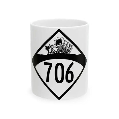 N-706 1950 (Nebraska) (Road Sign) White Coffee Mug 11oz - Go Mug Yourself