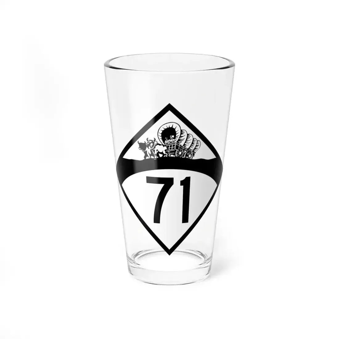 N-71 1950 (Nebraska) (Road Sign) Pint Glass 16oz 16oz - Go Mug Yourself