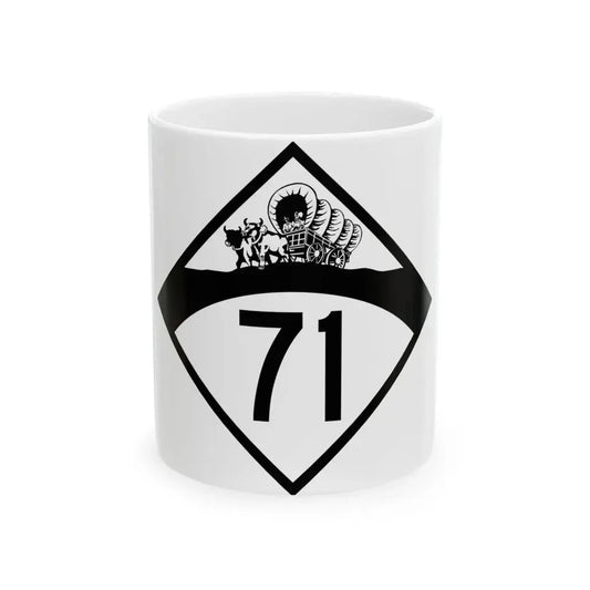 N-71 1950 (Nebraska) (Road Sign) White Coffee Mug 11oz - Go Mug Yourself