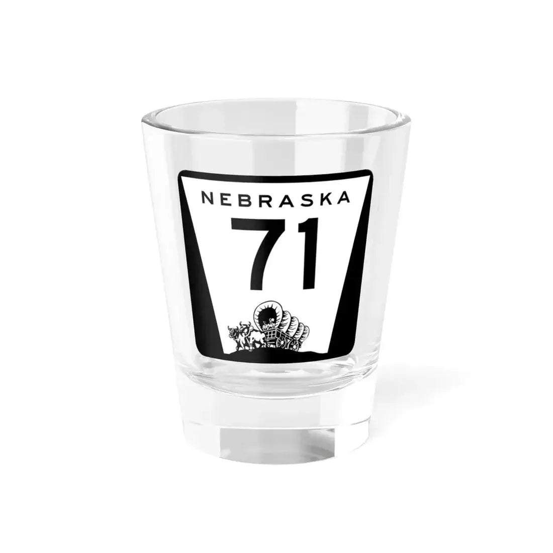 N-71 (Nebraska) (Road Sign) Shot Glass 1.5oz 1.5oz - Go Mug Yourself