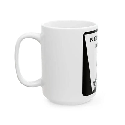N-71 (Nebraska) (Road Sign) White Coffee Mug - Go Mug Yourself