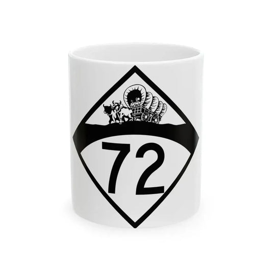 N-72 1950 (Nebraska) (Road Sign) White Coffee Mug 11oz - Go Mug Yourself