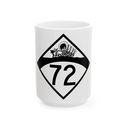 N-72 1950 (Nebraska) (Road Sign) White Coffee Mug 15oz - Go Mug Yourself