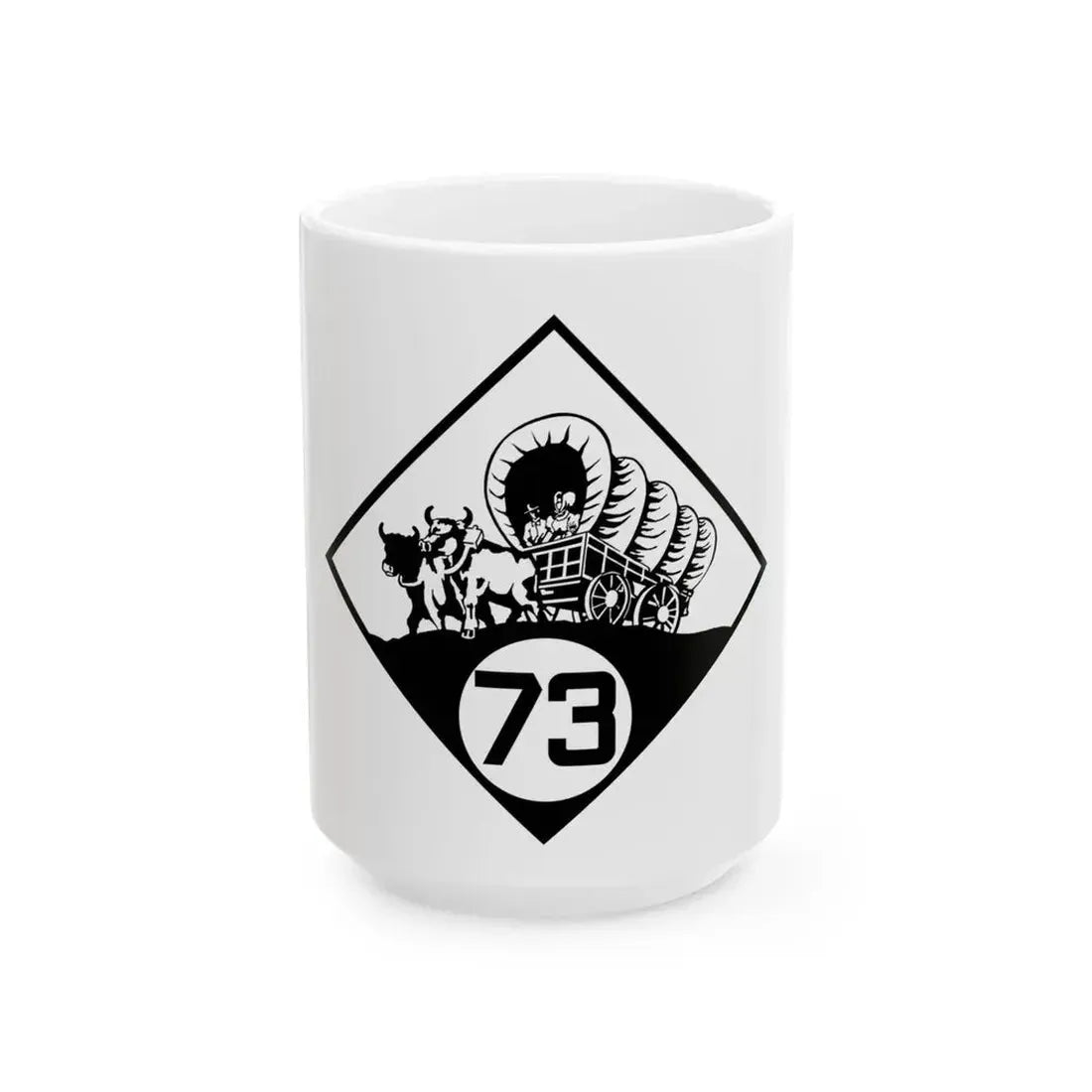N-73 1926 (Nebraska) (Road Sign) White Coffee Mug 15oz - Go Mug Yourself