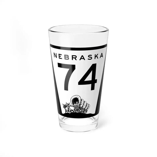 N-74 (Nebraska) (Road Sign) Pint Glass 16oz 16oz - Go Mug Yourself