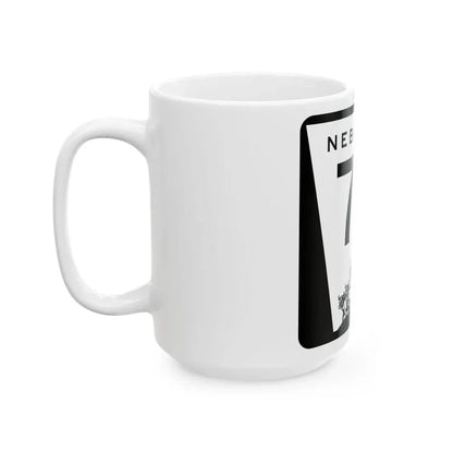 N-74 (Nebraska) (Road Sign) White Coffee Mug - Go Mug Yourself