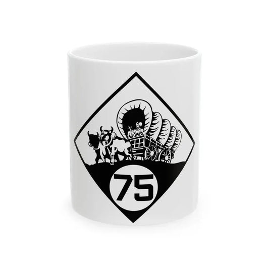 N-75 1926 (Nebraska) (Road Sign) White Coffee Mug 11oz - Go Mug Yourself